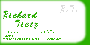 richard tietz business card